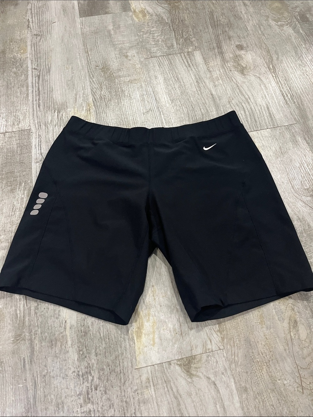 Nike Black Performance Shorts with White Swoosh - Picture 2 of 9